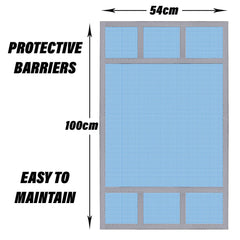 Kuber Industries Fridge Top Cover | Fridge Top Cover with Pockets | Refrigerator Top Cover for Kitchen | Fridge Top Cover with 6 Utility Pockets | Barik Check Fridge Cover | Blue