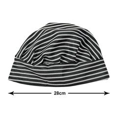 Heart Home Linning Design Cotton Cooking Chef Cap- Pack of 2 (Black & White)-50HH01025