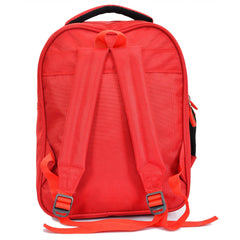 Kuber Industries Polyester Disney Red Car Printed Waterproof Backpack|Sturdy School Bag For Kids,14 Inch (Red)