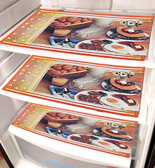Kuber Industries PVC 6 Pieces Reversible Fridge Drawer Mats (Multi) -CTKTC7116