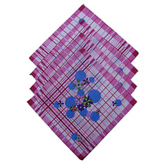 Kuber Industries 100% Cotton Women's Handkerchief Set of 12 Pcs (Checks Design 30 * 30 cm) -KU68 (CSKT623)