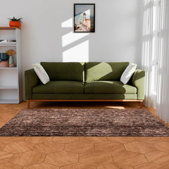 Heart Home Carpet | Shaggy Carpet for Living Room | Fluffy Carpet for Bedroom | Lexus Home Decor Carpet | Floor Carpet Rug | Non-Slip Bedside Rug | 3x5 Feet | Brown
