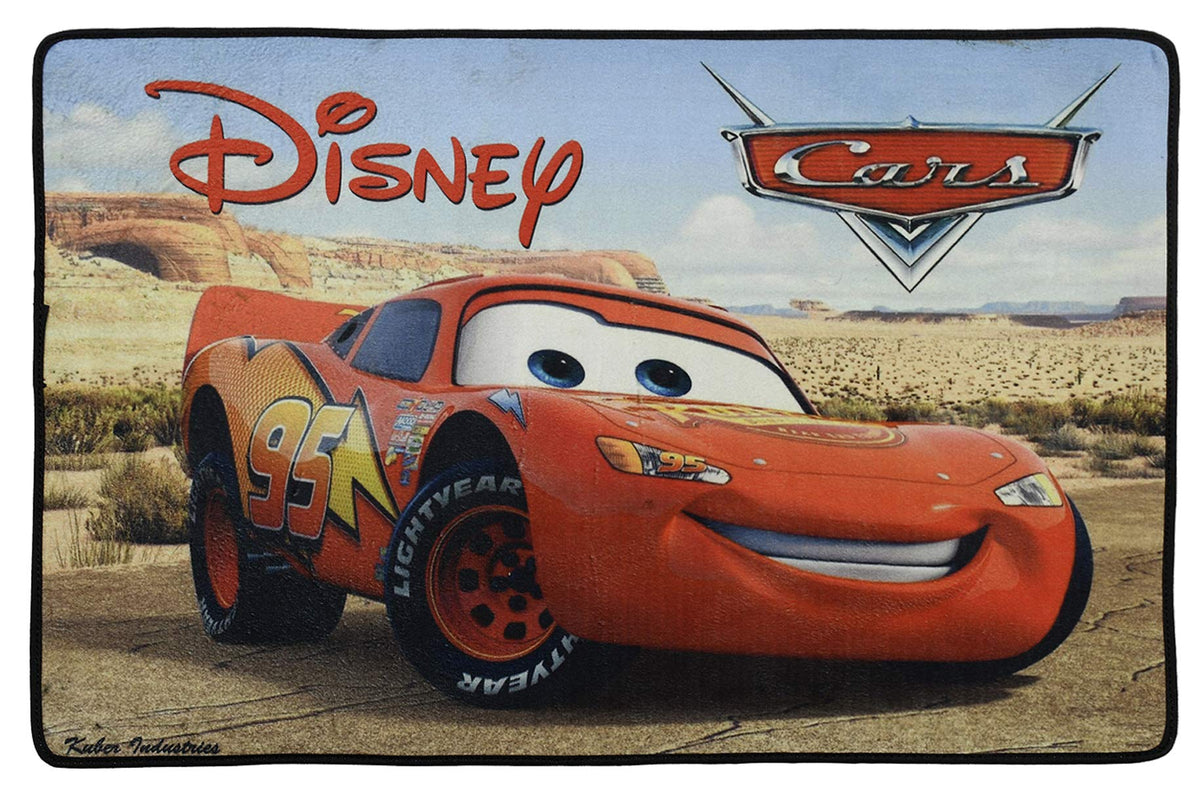 Kuber Industries Disney Cars Anti-Slip Bath Mat 23"x15" (Brown) - CTKTC046112
