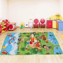 Kuber Industries Double Sided Water Proof Baby Mat Carpet Baby Crawl Play Mat Kids Infant Crawling Play Mat -CTKTC032172