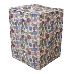 Kuber Industries Circle Design PVC Top Load Fully Automatic Washing Machine Cover - Multicolour