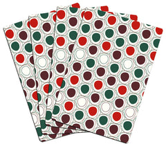 Kuber Industries Circle Design 4 Pieces PVC Refrigerator/Fridge Multipurpose Drawer Mat Set (Brown) CTKTC33629