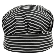 Kuber Industries Linning Design Cotton Chef Cap/Hat for Cooking, Baking, Party Favors, Home Kitchen, Restaurant- Pack of 3 (Black)-50KM01040