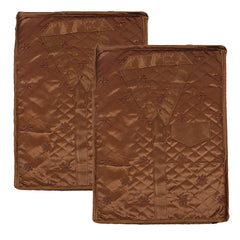 Kuber Industries 3 Layered Quilted Satin 2 Pieces Shirt Cover (Brown) -CTLTC10588