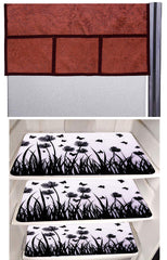 Kuber Industries Jungle Design 3 Pieces PVC Fridge Mats and 1 Piece Fridge Top Cover (Maroon) - CTKTC039638