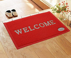 Kuber Industries PVC Anti Skid Welcome Door Mat (Red) -CTLTC011173
