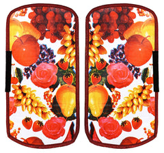 Kuber Industries Fruits Design 3 Pieces PVC Fridge Mats, 2 Piece Handle Cover and 1 Piece Fridge Top Cover (Red & White)-KUBMART02851