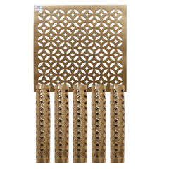 Heart Home Stain & Heat Resistant, Non-Slip Square Soft Leather Table Placemats, Set of 4 (Gold), Standard (HS39HEARTH021952)