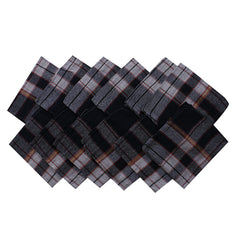 Kuber Industries Kitchen Duster|Cotton 300 GSM Wet Dry Cleaning Napkin|Floor Cleaning Highly Absorbent Pocha for Car,Fan,Desk,18x18,Set of 12,(Black)