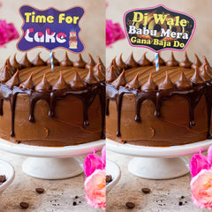 Heart Home Party Photo Props | Cardboard Cupcake Picks |Decorations Supplies for Farewell | Birthday Party | Theme Cupcake Topper | 56 Pieces | PP-8038 F | Multicolor