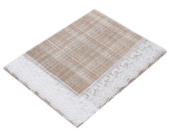 Kuber Industries Check Print PVC Dining Table Cover/Table Cloth for Home Decorative Luxurious 6 Seater, 60"x90" (Sand) 54KM4273