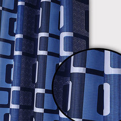 Kuber Industries Curtain|Door Curtain 7 Feet|Black Out Curtain for Door|Faux Silk Curtains with Eyelet|Set of 2 (Blue)