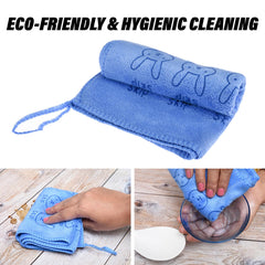 Heart Home Cleaning Towel | Reusable Cleaning Towel for Baby | Duster Towel for Home Cleaning | Skip Cleaning Cloth Towel with Hanging Loop | 30x40 | Pack of 3 | Multi