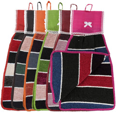 Kuber Industries Hanging Cotton 6 Pieces Cotton Washbasin Napkin/Hand Towel for Kitchen and Bathroom (Multi) - CTKTC45600