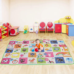 Kuber Industries Double Sided Water Proof Baby Mat Carpet Baby Crawl Play Mat Kids Infant Crawling Play Mat -CTKTC032172
