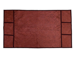 Kuber Industries Floral Design PVC Fridge Top Cover, Protect for Scratches, Waterproof, Wear & Tear and Dust with 6 Utility Side Pockets (Maroon)-HS_38_KUBMART21065, Standard