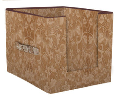 Kuber Industries Metallic Printed 6 Piece Non Woven Shirt Stacker Wardrobe Organizer Set, (Beige) - CTKTC034890