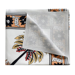 Heart Home Floral Print Polyester Center Table Cover/Table Cloth for Home Decorative Luxurious 4 Seater, 60"x40" (Light Orange) 54HH4259.