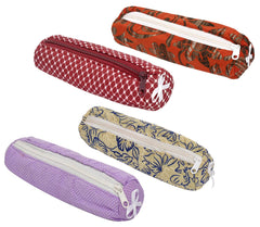 Kuber Industries Cotton 1 Rod Bangle Organizer For Watches, Bracelets, Bangles, Small Jewllery With Zipper - Pack of 4 (Assorted)