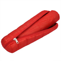 Kuber Industries Watch Case,Bangle Box/Wrist Watch Holder/Watch Organizer/Bracelet Pouch Zip Top Watch Case With One Roll (Red, Kubmart16098, Cotton)