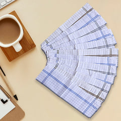 Kuber Industries Handkerchiefs|Sweat Absorbent Check Print Soft Cotton Hankies for Man,Boys & Wicking Sweat from Hands,Face,Set of 6 (White)