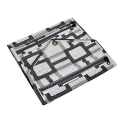 Heart Home Square Printed 3 Pockets Wall Hanging Storage Organizer, Magazine/Letter Holder, Stationary Organizer- Pack of 2 (Grey)-HS43HEARTH25748