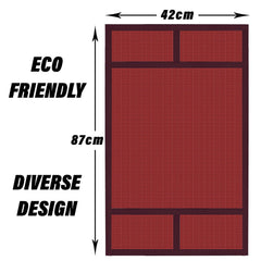 Heart Home Oven Top Cover | Microwave Oven Top Cover | Microwave Cover with 4 Utility Pockets | Oven Cover for Kitchen Décor | Barik Check Oven Top Cover | Maroon