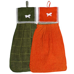 Kuber Industries 2 Piece 144 GSM Cotton Washbasin Napkin Towel Set - Multicolour, Standard (CTKTC03850)