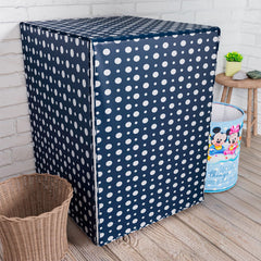 Heart Home Washing Machine Cover | Dot Print Washing Machine Cover | PVC | Front Load Washing Machine Cover | Blue