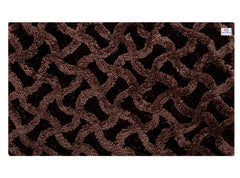 Heart Home Soft, Lightweigth, Washable, Non Slip Doormat Entrance Rug Dirt Trapper Mat Shoes Scraper for Entry, Patio, Porch (Dark Brown)