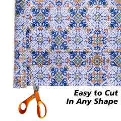 Heart Home Shelf Liner | Kitchen Cabinet Shelf Protector | Kitchen Liners for Cabinets and Drawers | Drawer Liner Mat | Flower Star Shelf Liner Roll | Cabinet Mat | 3 MTR | Pack of 2 | Blue