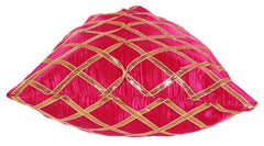Kuber Industries Jute Potli Bags for Return Gifts with Drawstring|Pack of 2 (Red & Pink)