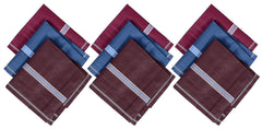Heart Home 100% Cotton Premium Collection Handkerchiefs Hanky for Men, Set of 6 (Dark Color), Standard (HS_37_HEARTH020414)
