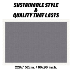 Heart Home Dining Table Cover | Kitchen Dining Tablecloth | 6 Seater Dining Table Cover | Dining Table Cover for Hall Décor | Plain Texture Tablecloth | DTC | 60x90 | Gray