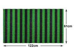 Heart Home Rubber Strips Design Door Mat for Porch/Kitchen/Bathroom/Laundry Room, 24"x48" (Green) 54HH4003.