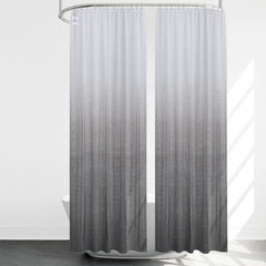 Heart Home Shower Curtain | Odette Design PEVA Curtain for Bathroom | Shower Curtain for Bathroom | Bathroom Shower Curtain with Hooks | 6 Feet | Pack of 2 | Gray