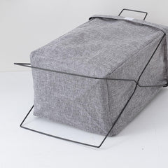 Homestic Laundry Basket For Clothes|Foldable Laundry Hamper|Basket For Toys, Dirty clothes, Storage "40 LTR" (Grey)