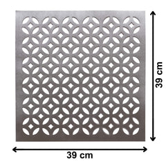 Heart Home Stain & Heat Resistant, Non-Slip Square Soft Leather Table Placemats, Set of 4 (Silver)