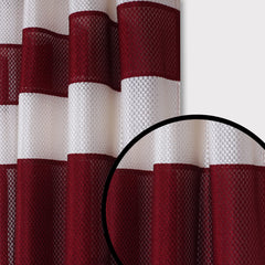 Heart Home Polyester Window Curtain 8 Eyelets,7 Feet (Maroon) 54HH4325.