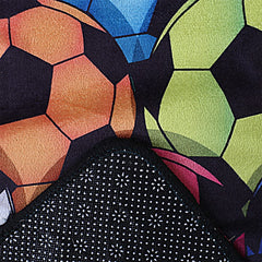 Kuber Industries Door Mat for Kids Room|Anti Skid Door Mat for Kids Bedroom|Microfiber Football Pattern Door Mat (Multicolor)