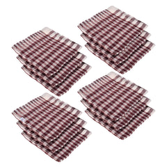Heart Home Duster | Wet Dry Cleaning Napkin | Cotton Kitchen Duster | 300 GSM Kitchen Cleaning Clothes | Pocha For Kitchen | Car | Desk | Fan | Set of 12 | 101 | Maroon