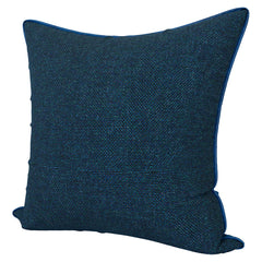 Kuber Industries Cushion Cover | Sofa Cushion Covers | Square Cushion Covers | Jute Cushion Covers | Couch Cushion Covers | Set of 5 | 16 Inch | Blue