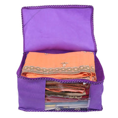 Kuber Industries 4 Piece Non Woven Saree Cover Set, Royal Blue,Large Size -CTKTC6458