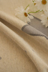 Kuber Industries Decorative Chenille Sofa Throw|Throw for Sofa, Bed & Couch|Ideal for Indoor & Outdoor 70x70 Inches (Off White)