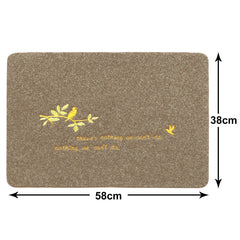 Heart Home Microfiber Door Mat for Porch/Kitchen/Bathroom/Laundry Room,Pack of 2 (Grey) 54HH3989.