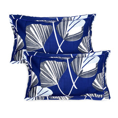 Kuber Industries Leaf Printed Glace Cotton Double Bedsheet with 2 Pillow Covers (Autumn Orange)-HS43KUBMART26804